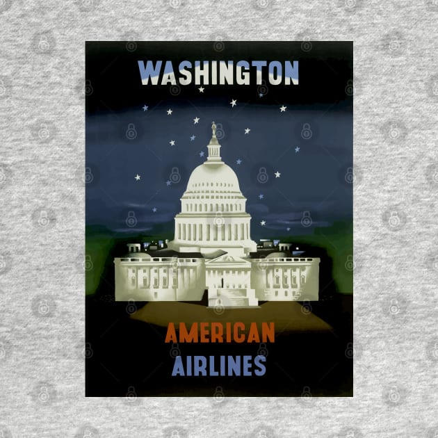 Washington - American Airlines - Vintage Travel by Culturio